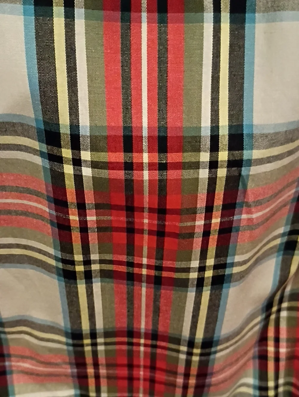 J. Crew Multicolor Plaid Blouse with Flared Hem